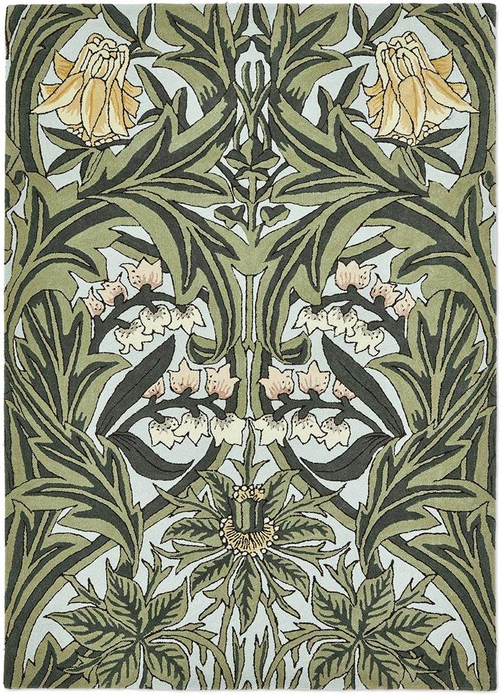 Bluebell leafy arb gr wol/viscose tapijt | Maat: 250 × 350 cm