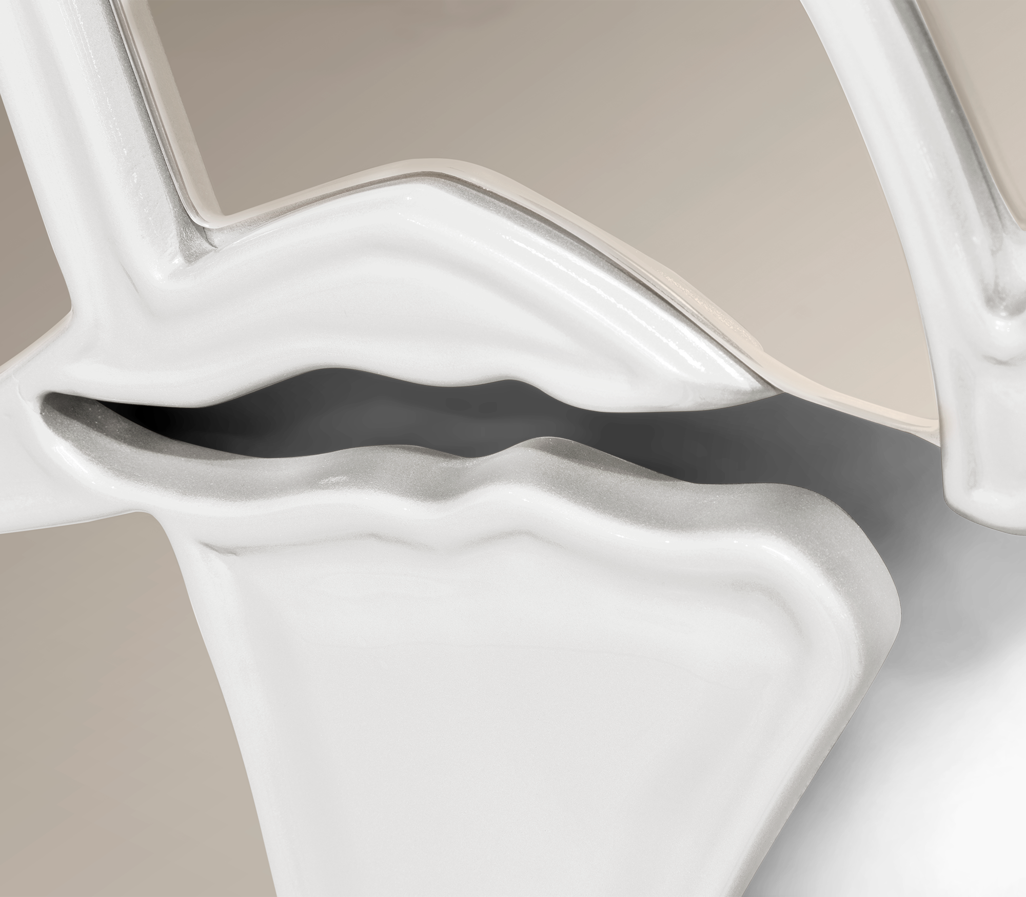 Artisan ivoren spiegel