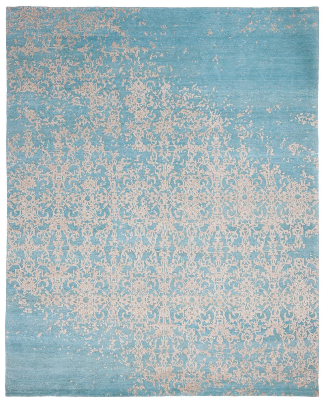 Milano raved blauw wit tapijt | Maat: 280 × 360 cm