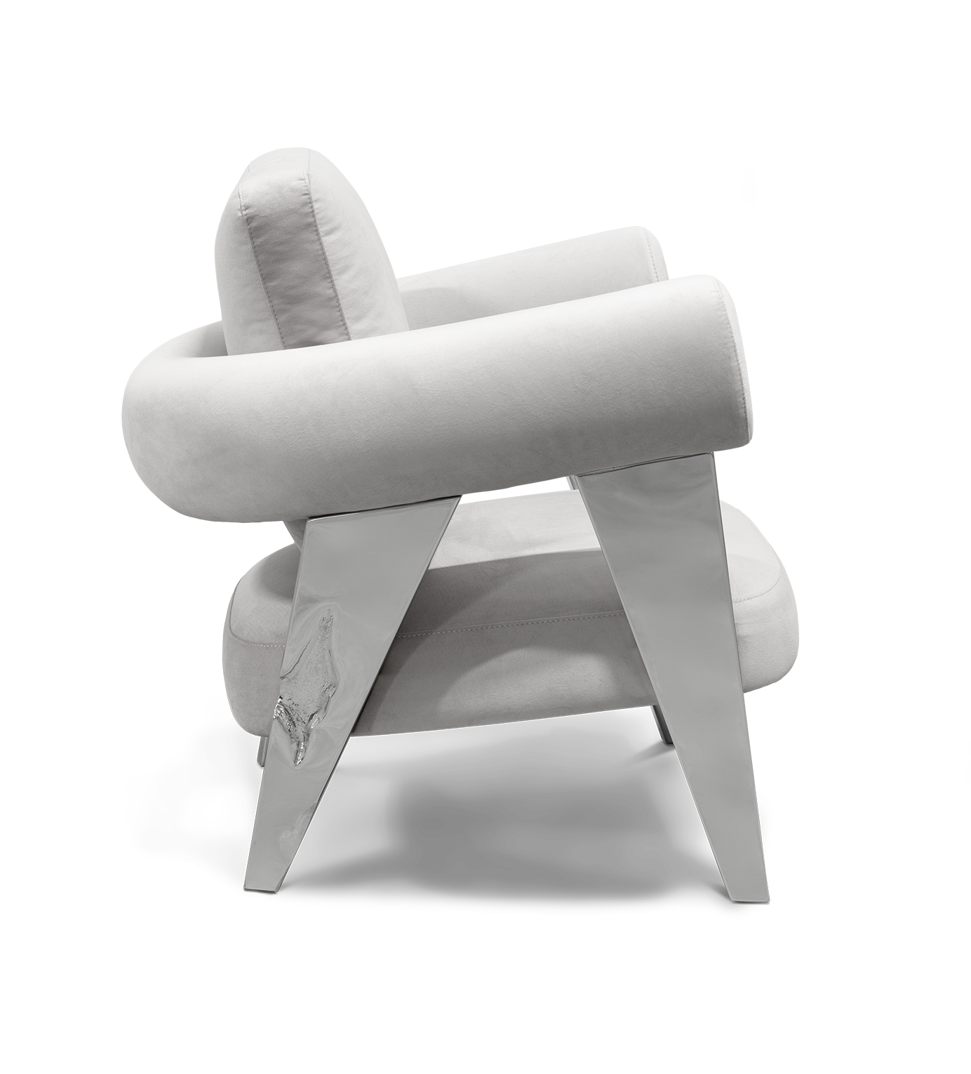 Enigma zilveren fauteuil