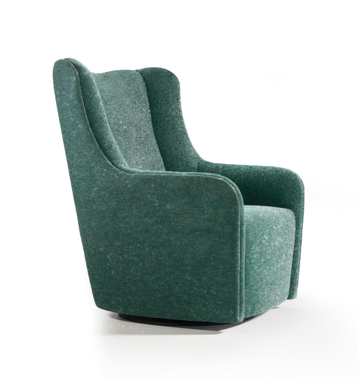 Hoge bergère draaibare elegante fauteuil