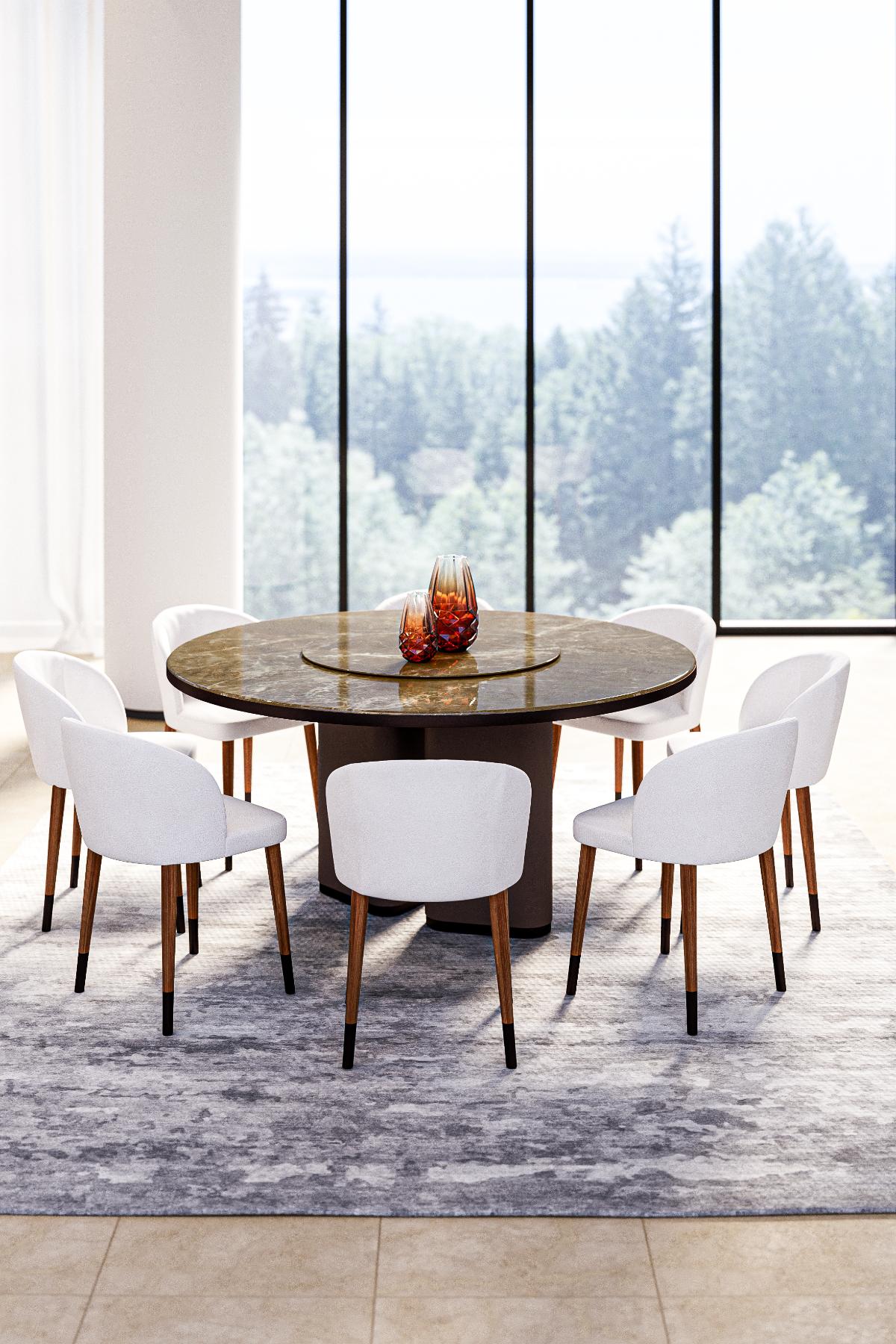 Fabian ovale marmeren eettafel