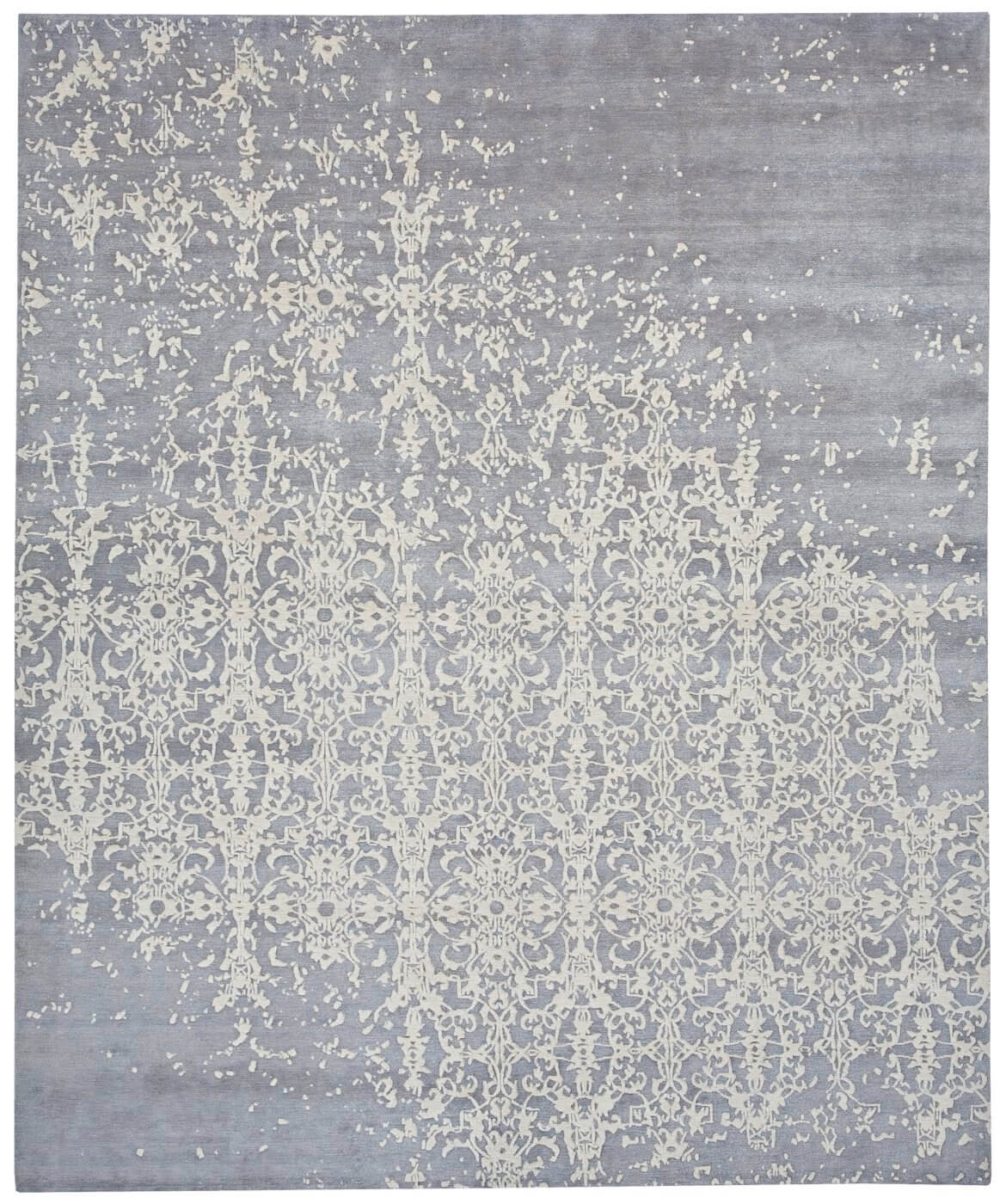 Milano raved grijs wit tapijt | Maat: 350 × 450 cm