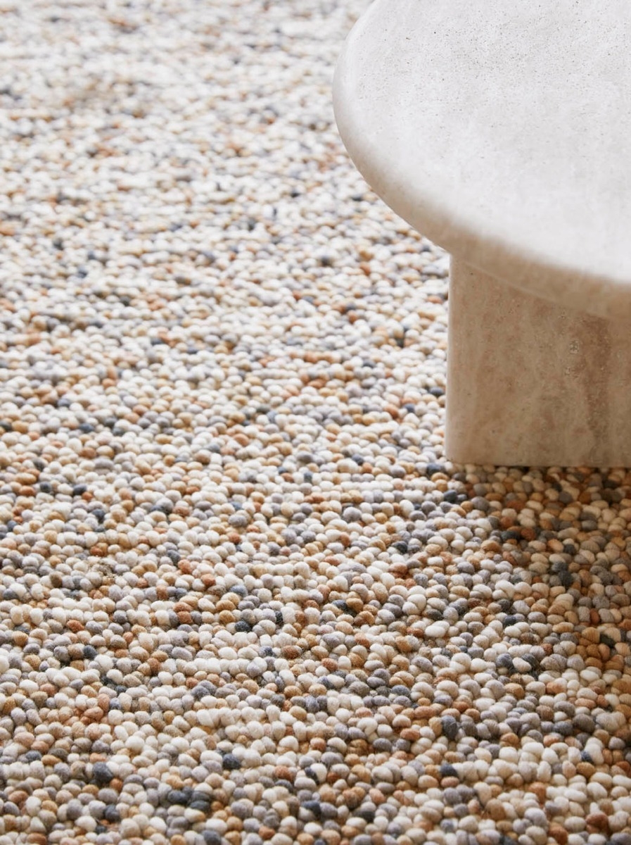 Pebble beach beige tapijt | Maat: 140 × 200 cm