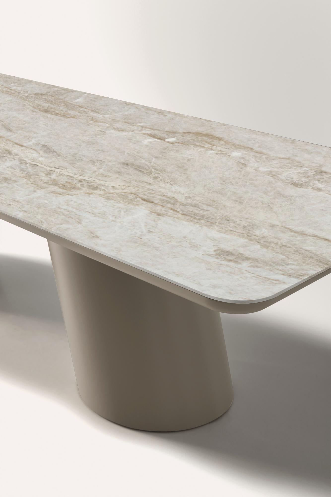 Altea beige eettafel met keramisch blad
