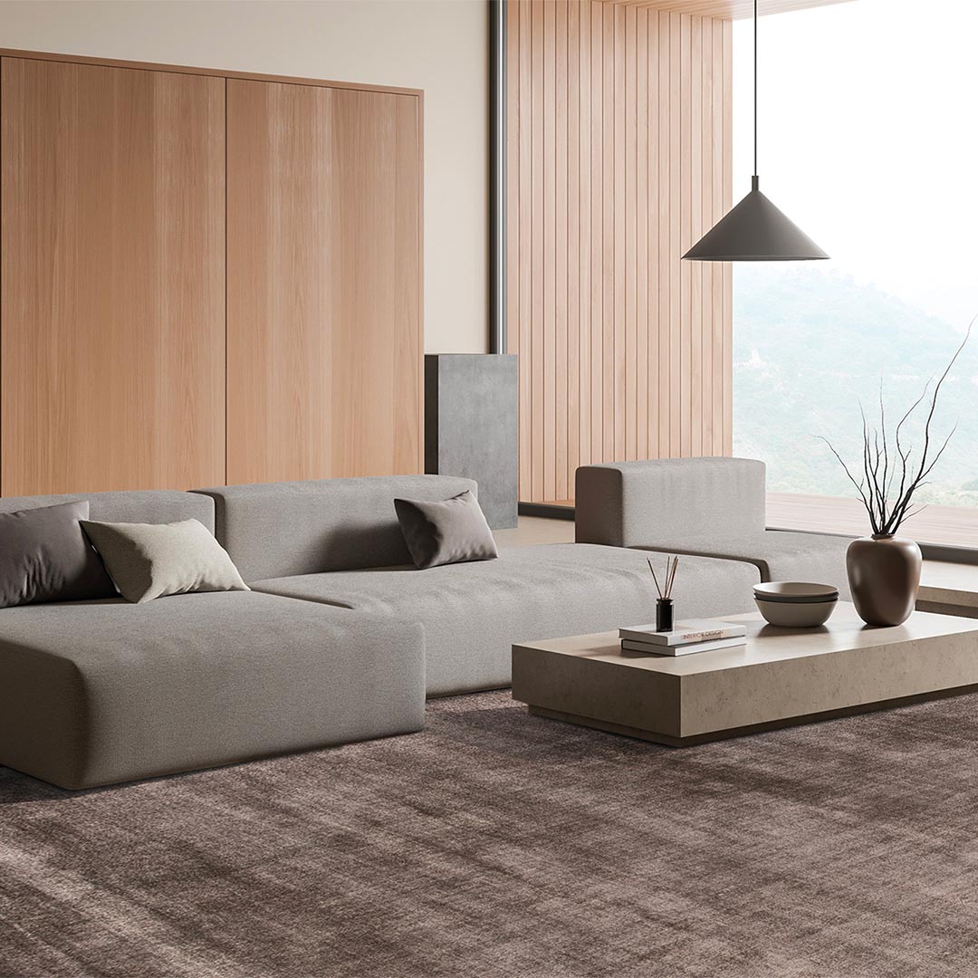 Luce bruin vloerkleed
