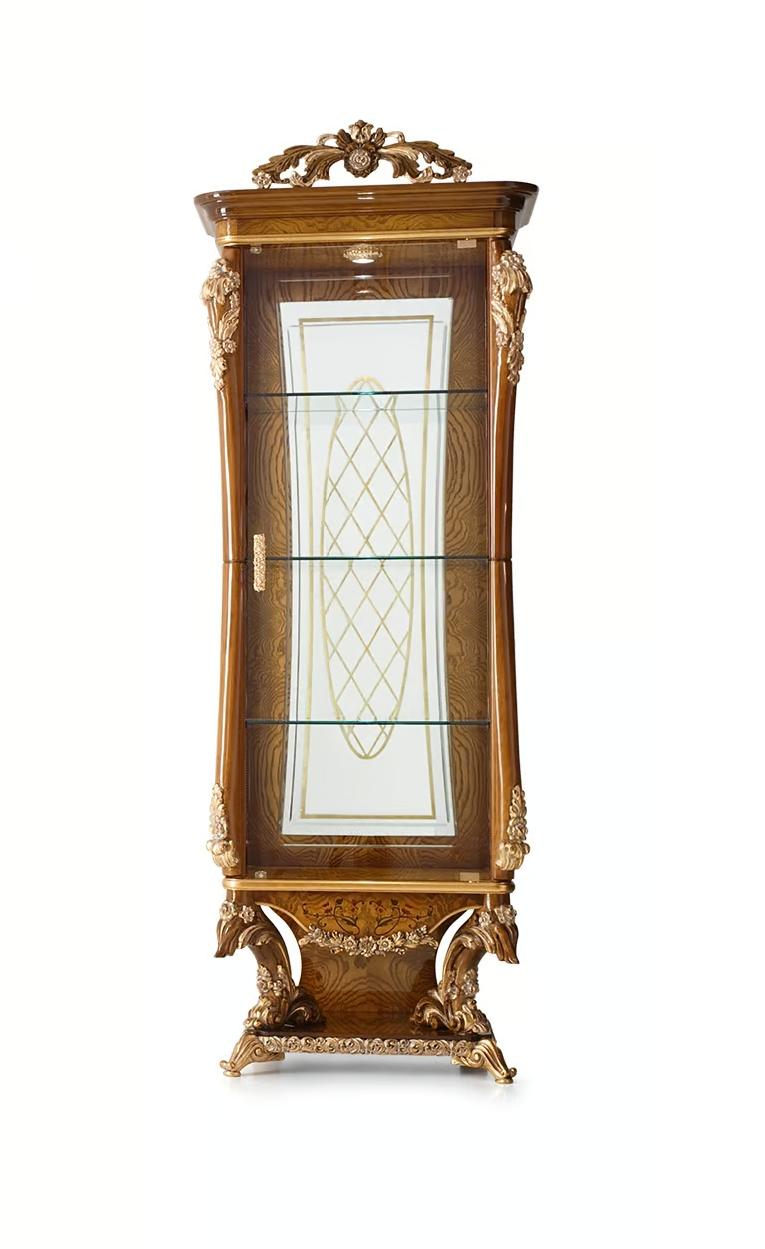 Italiaanse elegante glazen vitrinekast