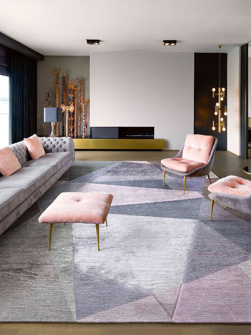 Crystal luxe handgeknoopt vloerkleed