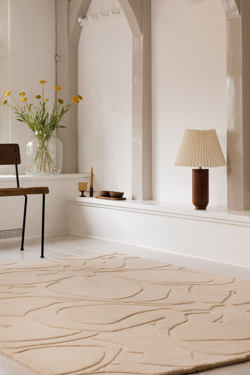 Romantic magnolia crème tapijt | Maat: 200 × 280 cm