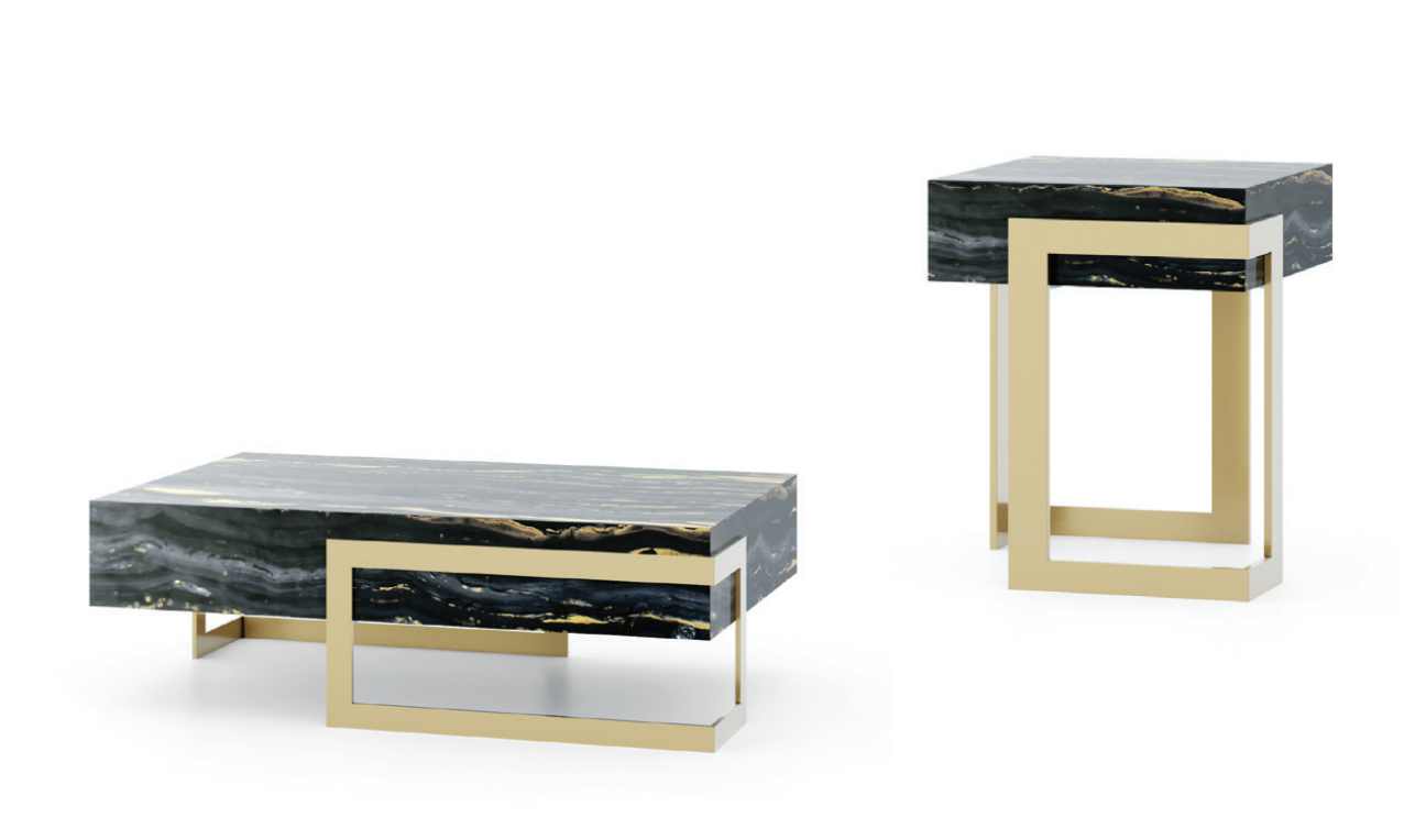 Holbrook unieke moderne salontafel | Configuratie: Salontafel 1