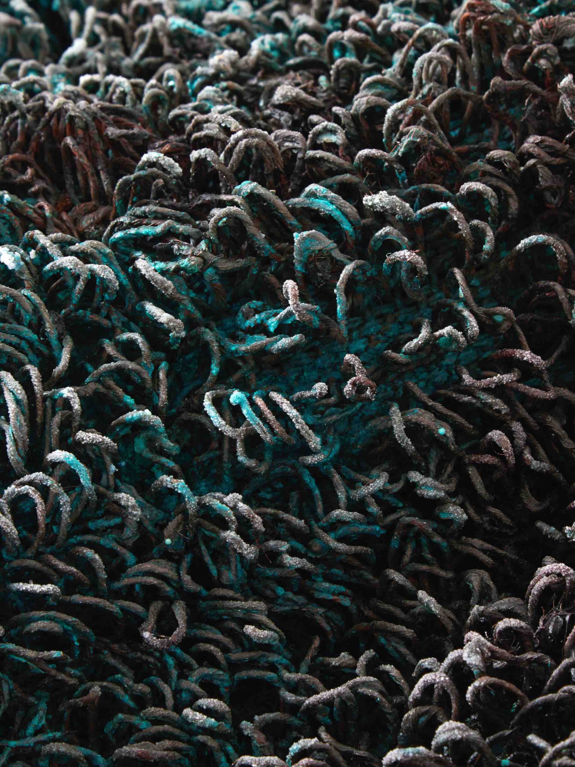 Metaal staal handgeweven tapijt