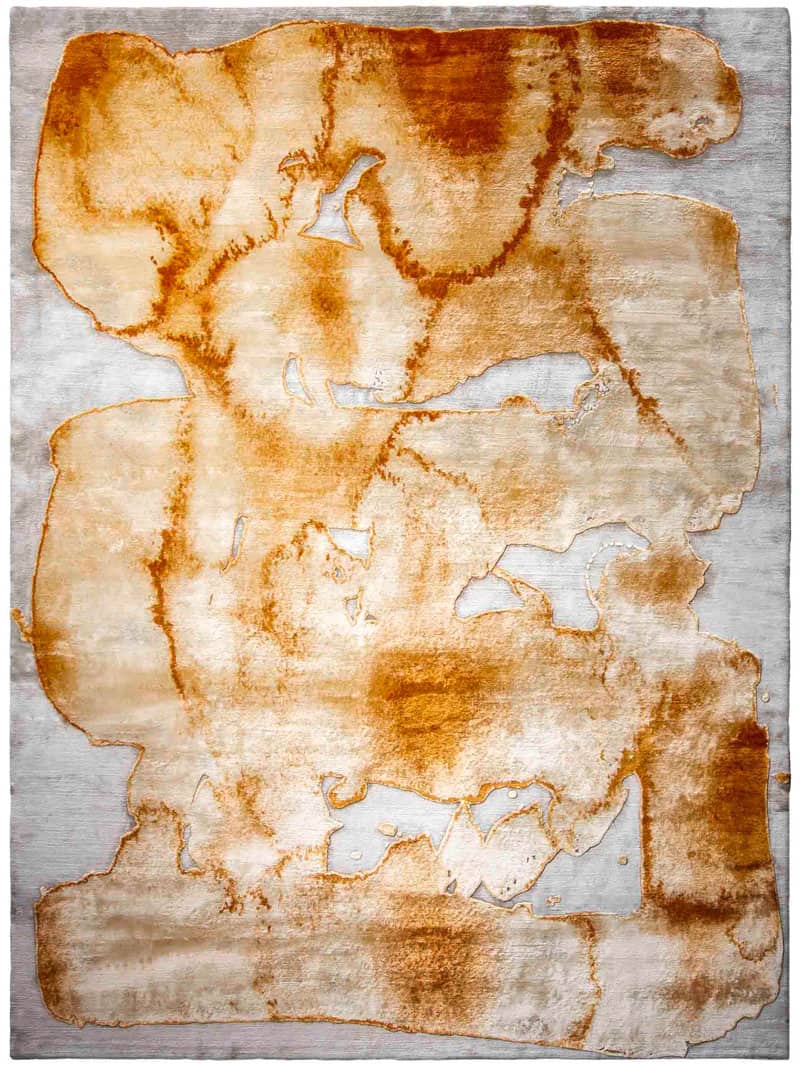 Mono luxe handgeknoopt tapijt