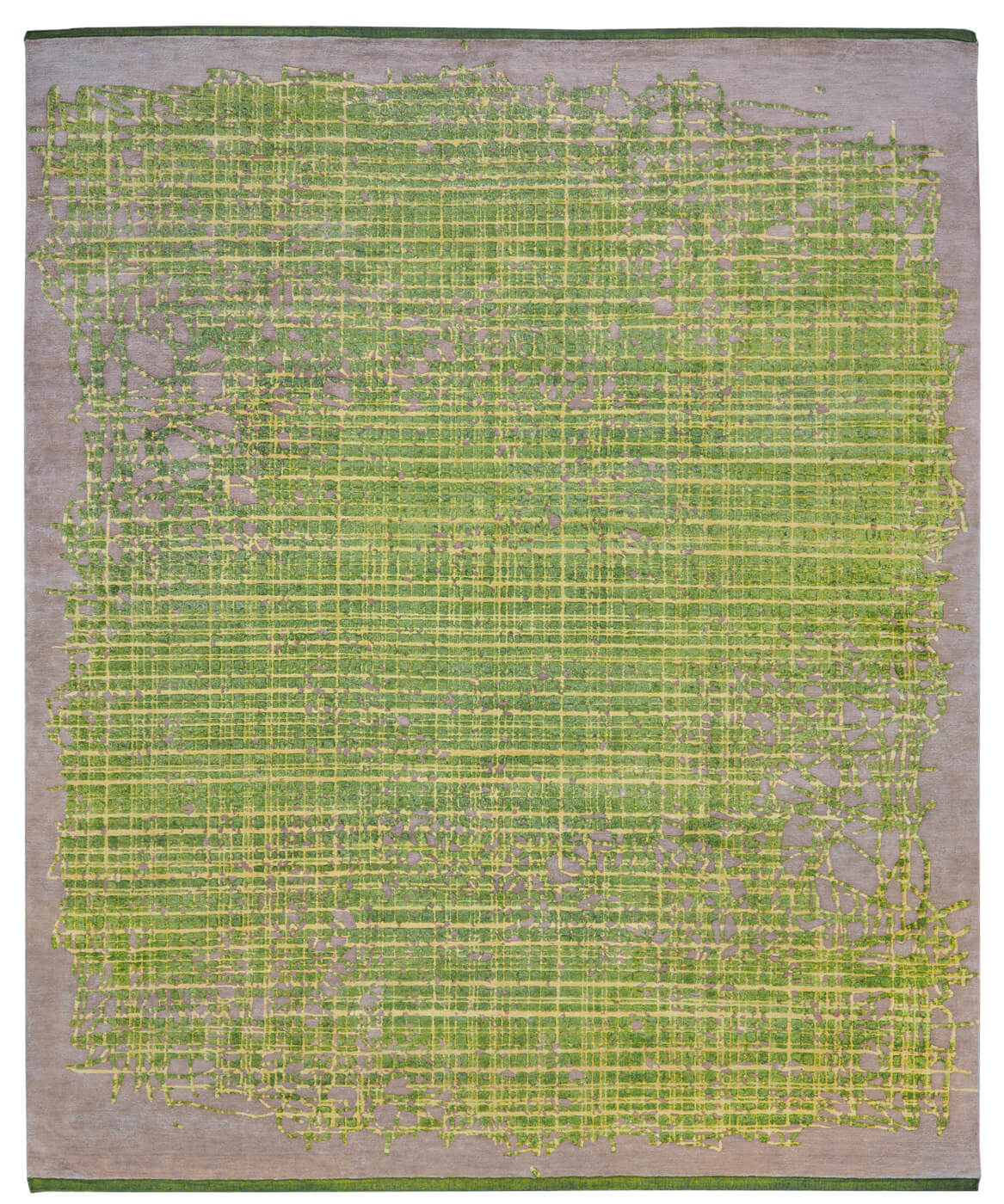 Raster enjoy groen grijs tapijt | Maat: 280 × 360 cm