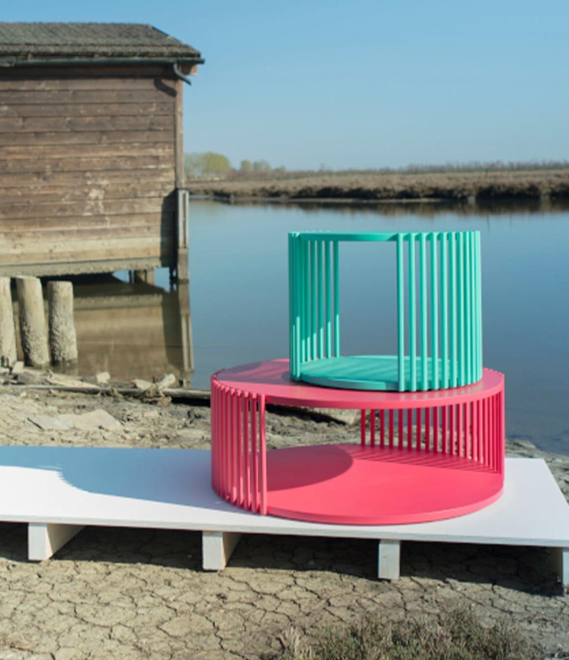 Lage groene salontafel