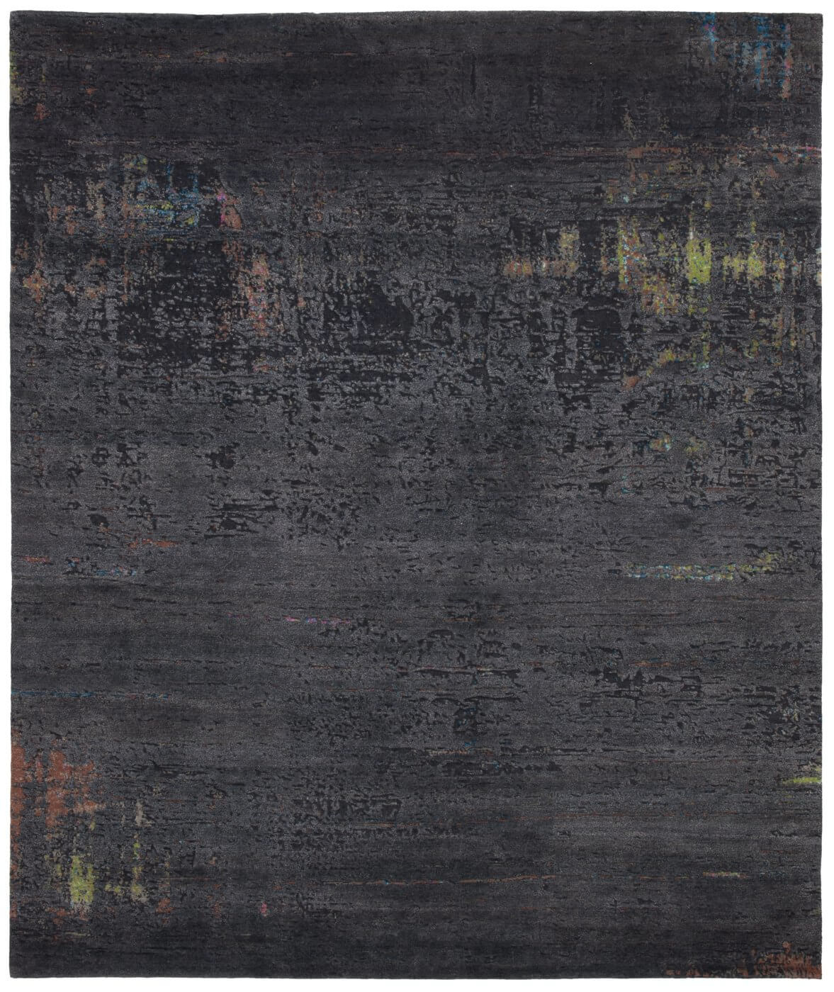 Artwork 9 veelkleurig zwart vloerkleed