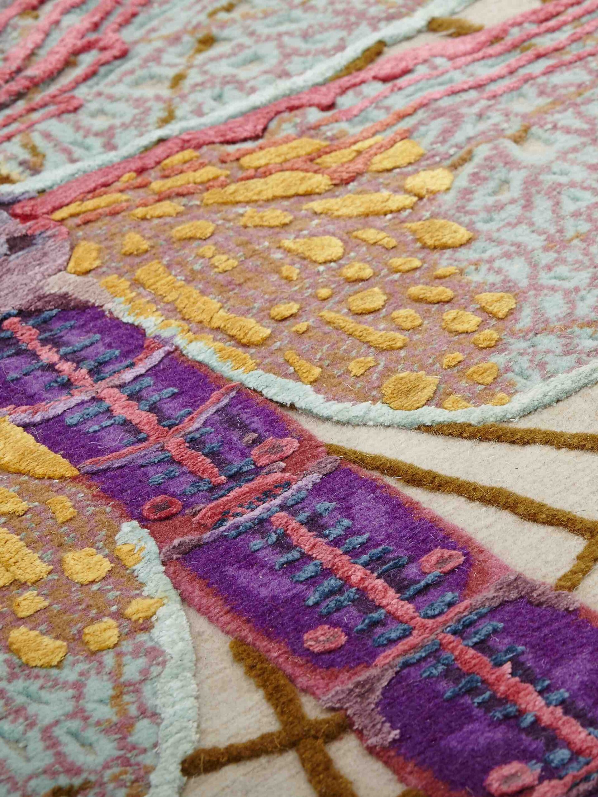 Trithemis Ardentis Agri rond designer handgeweven vloerkleed