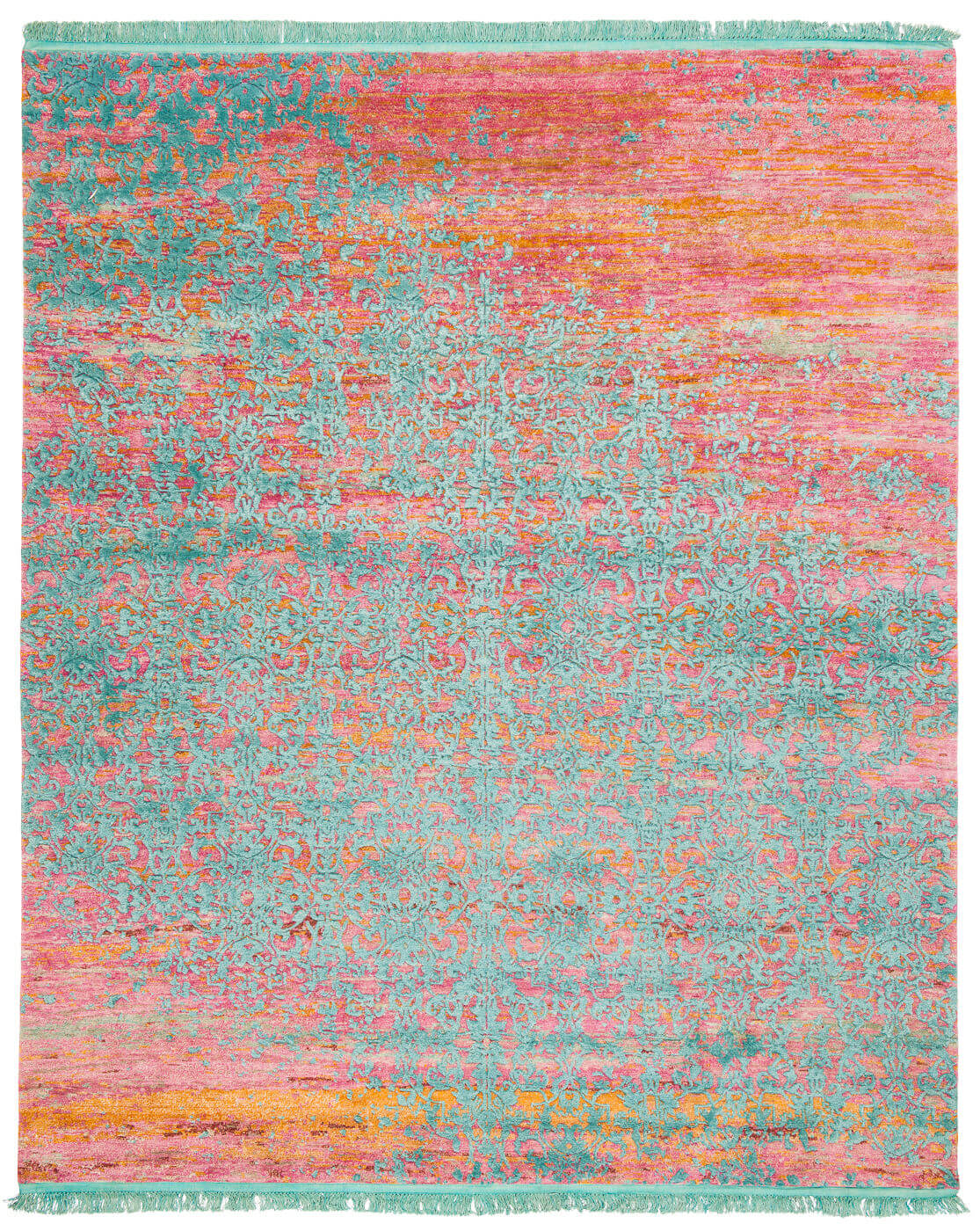 Milano radi raved deluxe roze aqua tapijt | Maat: 350 × 450 cm