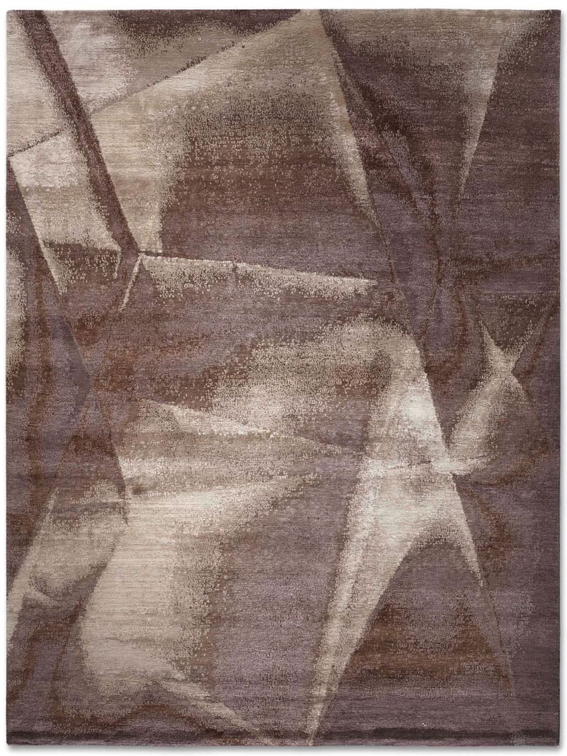 Brown Olive luxe handgeknoopt tapijt