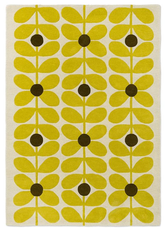 Sixties Stem Yellow vloerkleed