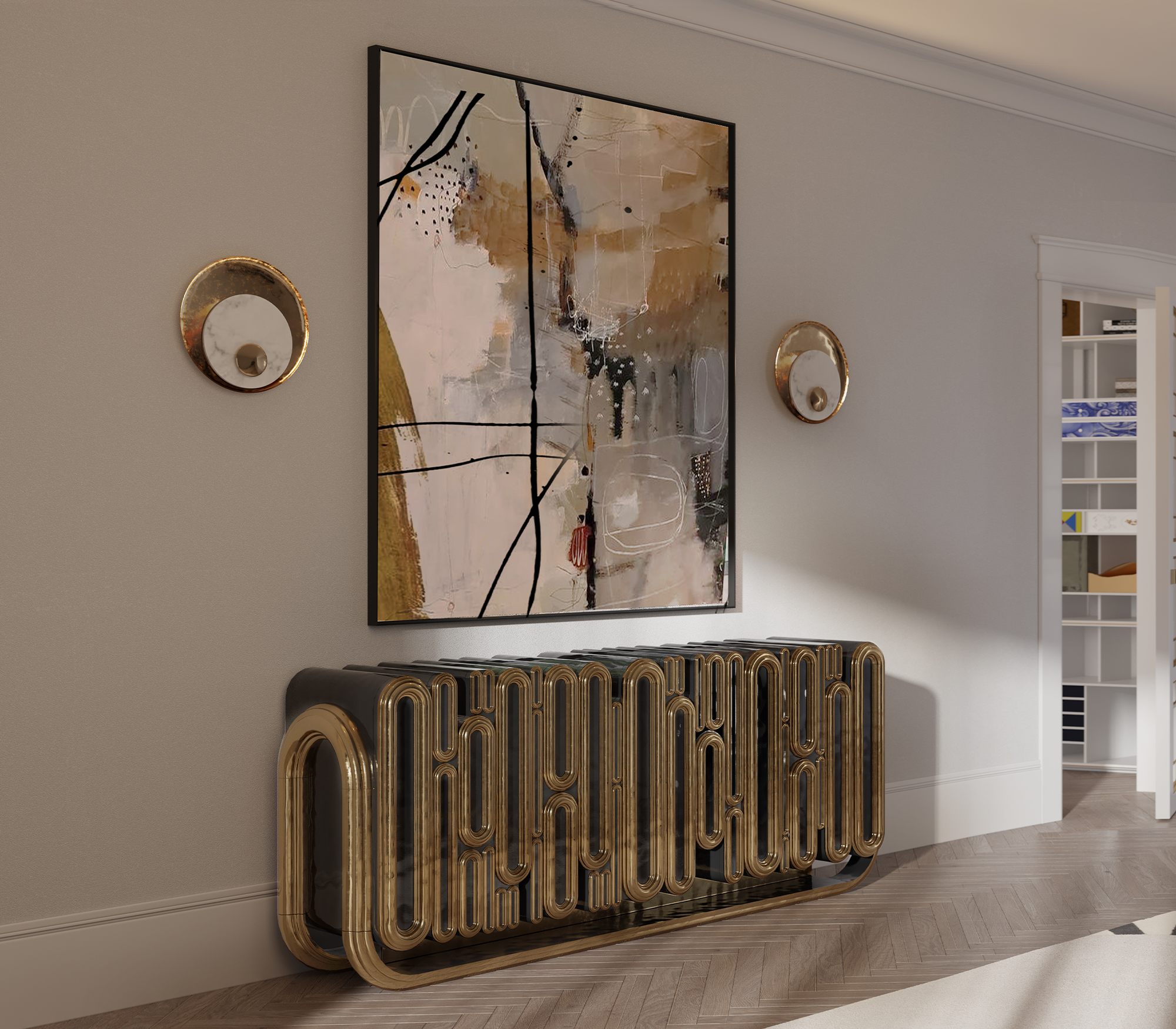 Ellipse antiek dressoir
