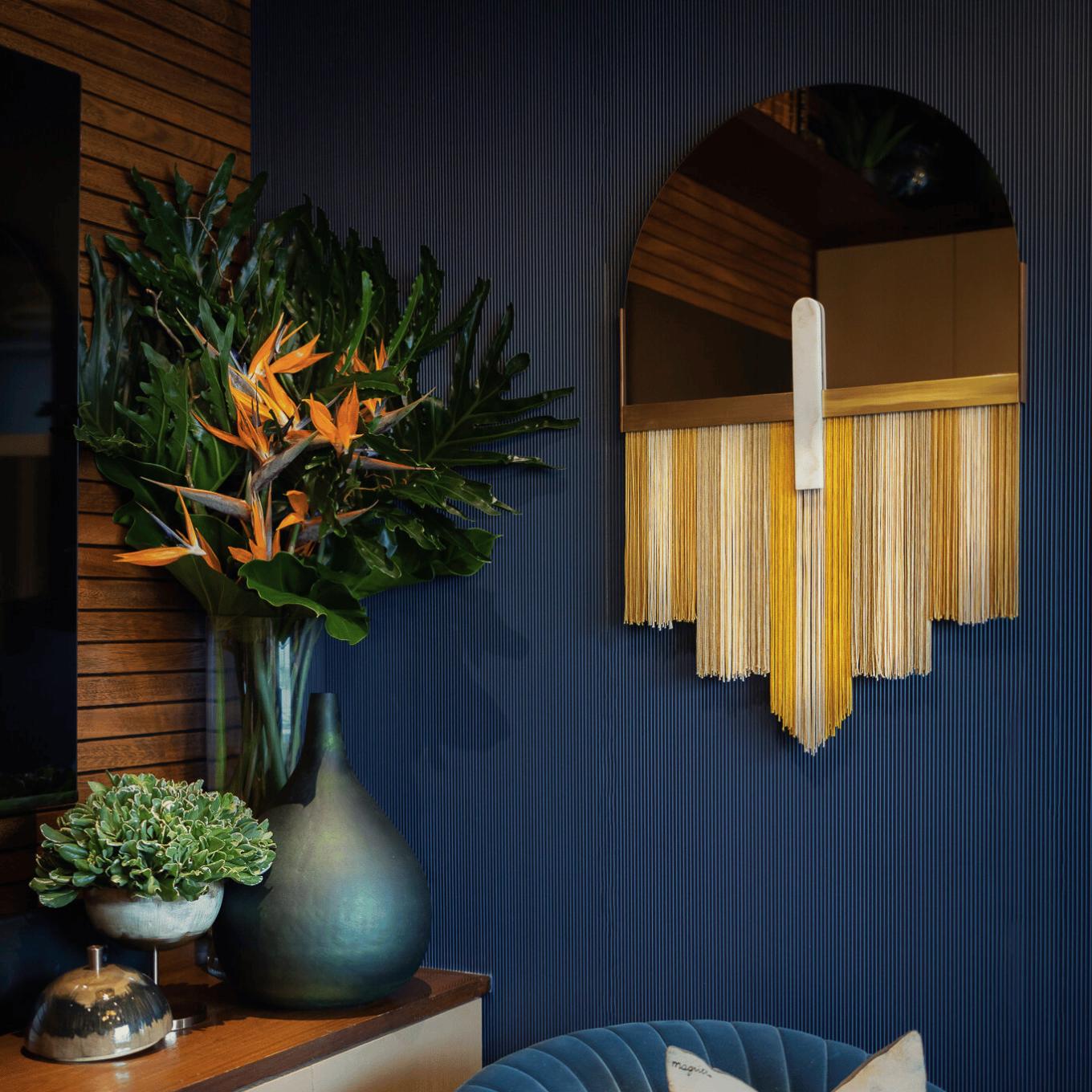 Souk gele decoratieve wandspiegel - 3