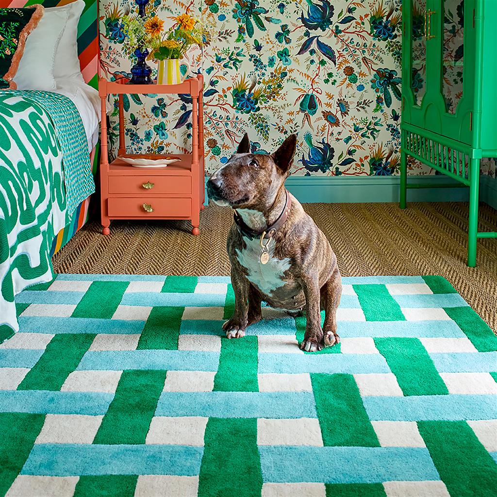 Basket weave em/aquama tapijt | Maat: 200 × 280 cm