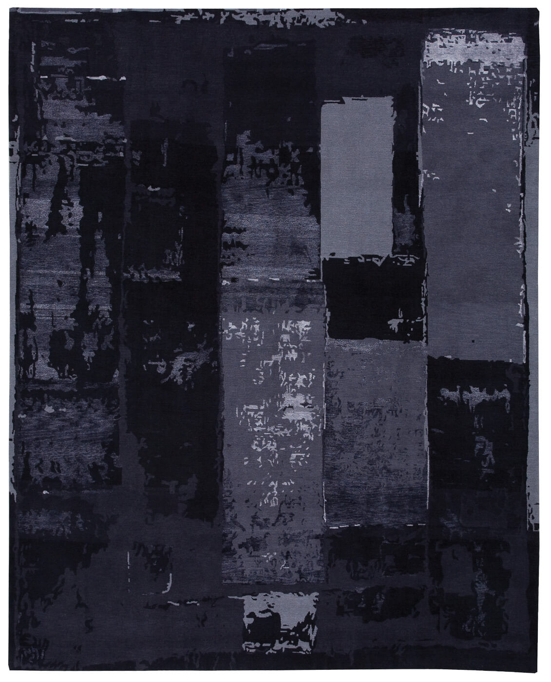 Boro 1 zwart tapijt | Maat: 450 × 550 cm