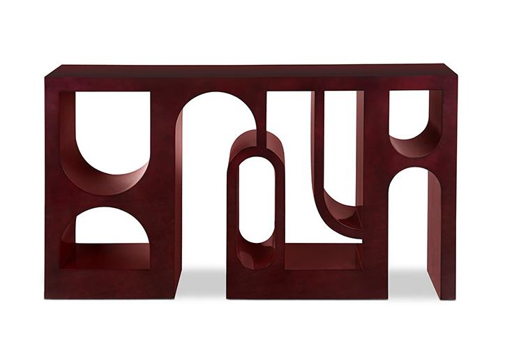 Glanzende rode premium console