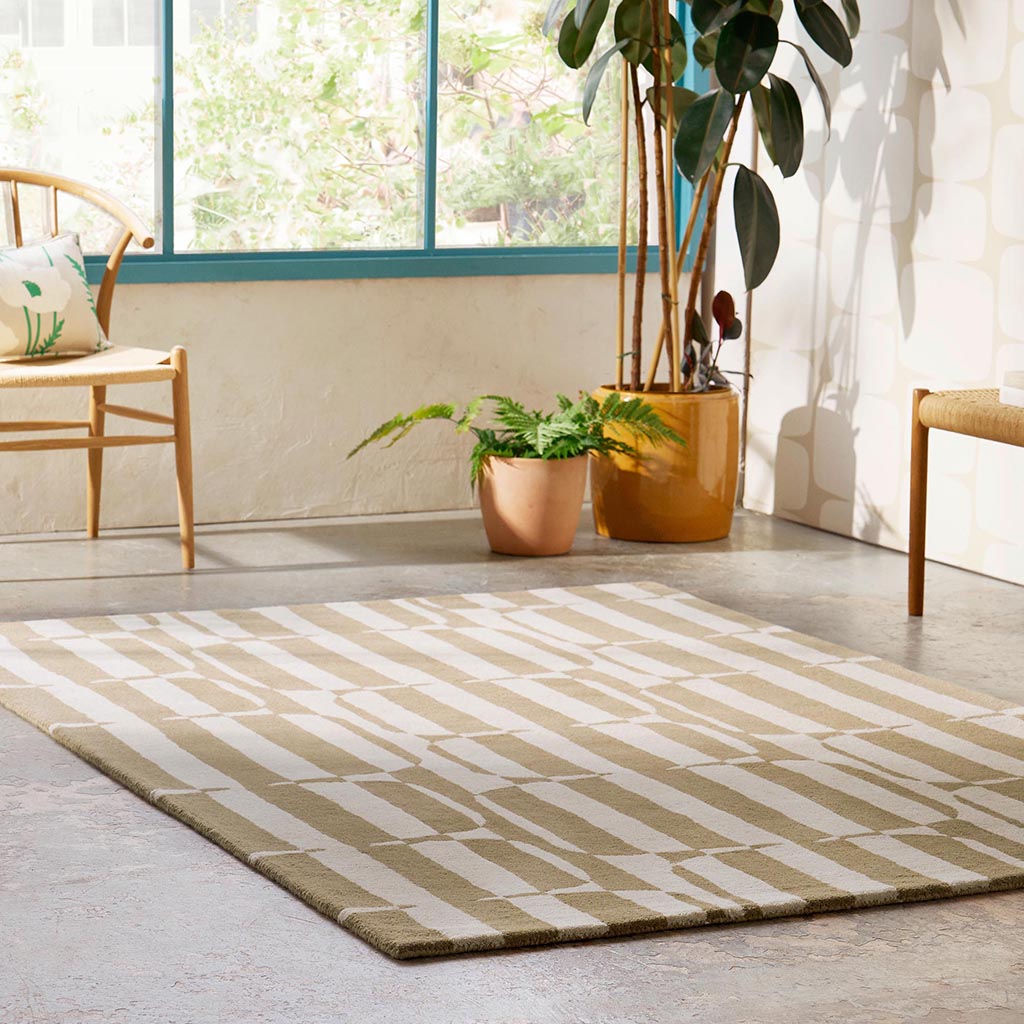 Lohko streep kiezelsteen tapijt | Maat: 200 × 280 cm