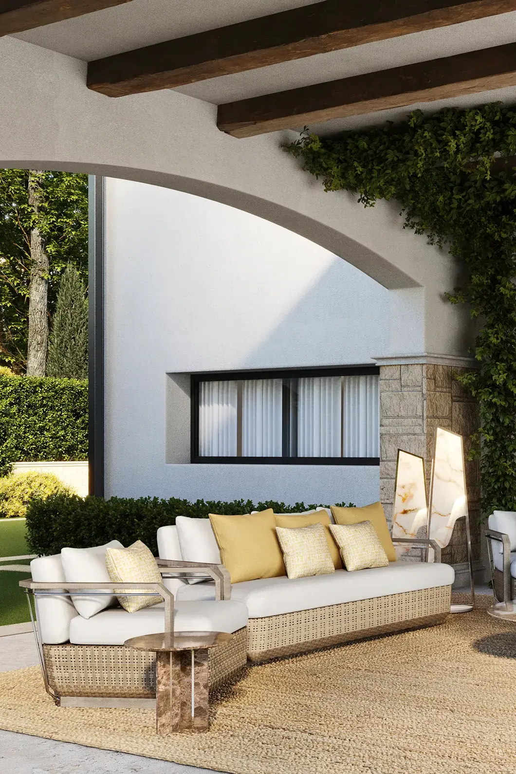 Heritage houten tuinsofa - 2