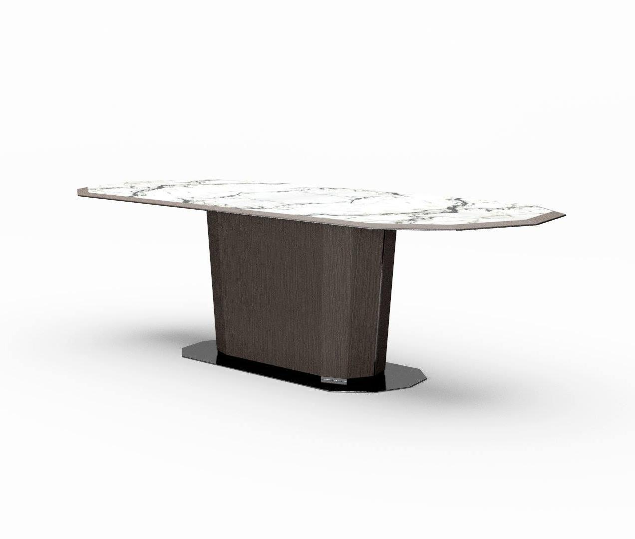 Mizar ovale marmeren eettafel