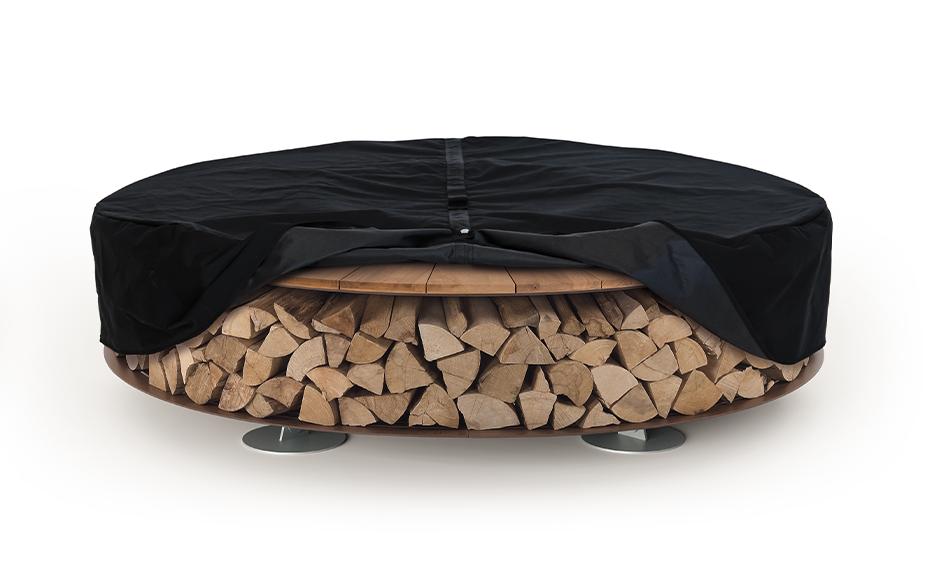 Zero houten vuurschaal | Afwerking: Kastanjehout | Afmetingen: Ø 200 cm