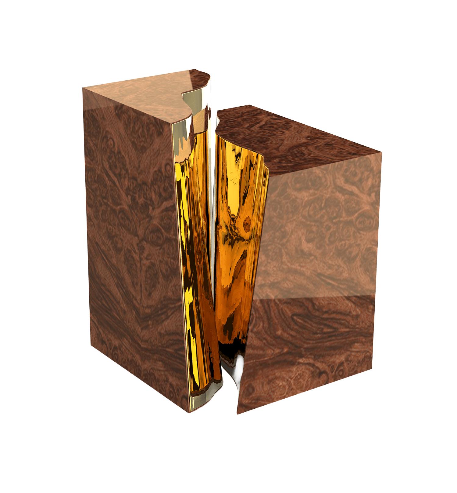 Fissure walnoten bijzettafel