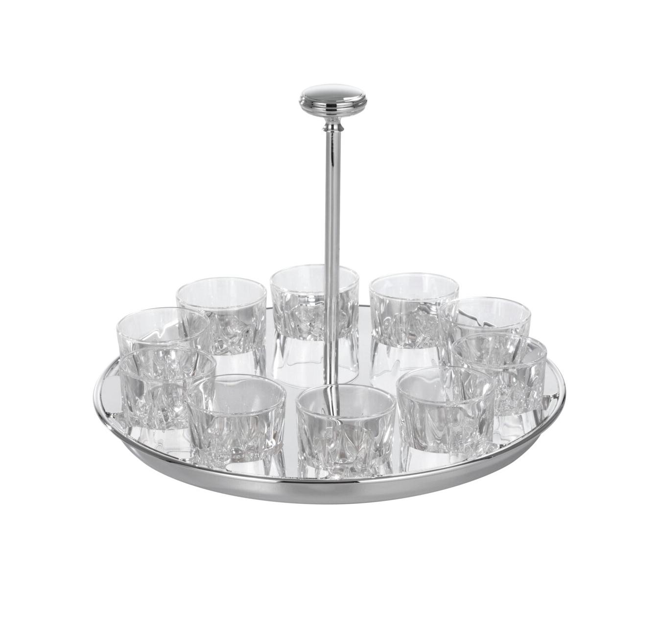 Glazenset van 10 met Dienblad