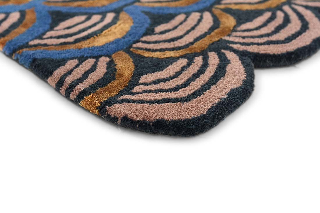 Masquerade blauw tapijt | Maat: 250 × 350 cm