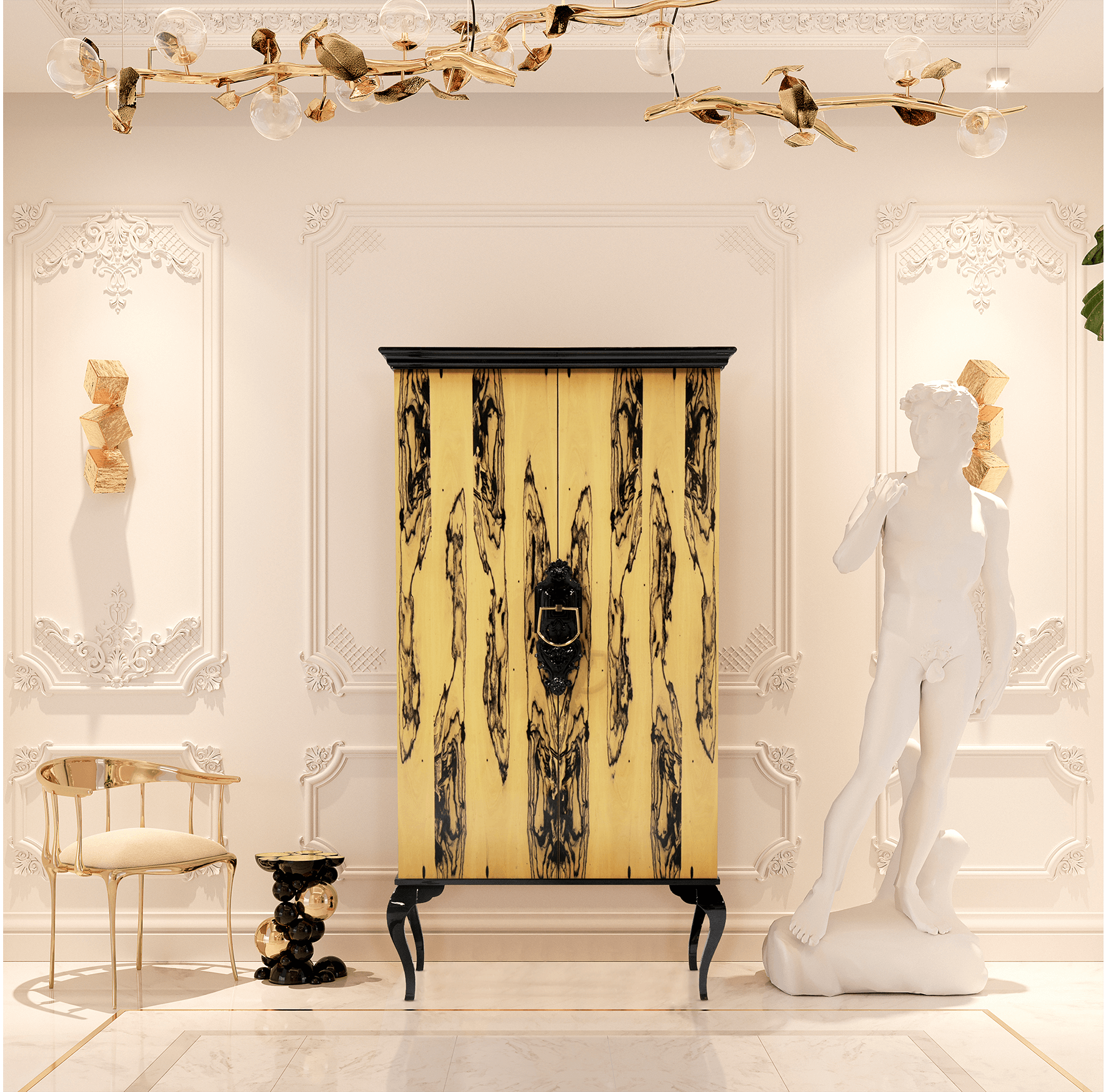 Louvre ebbenhout royal kast