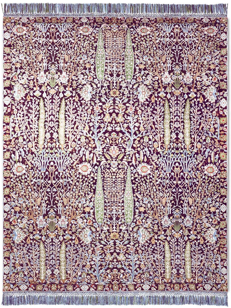 Pine Garden Purple luxe vloerkleed