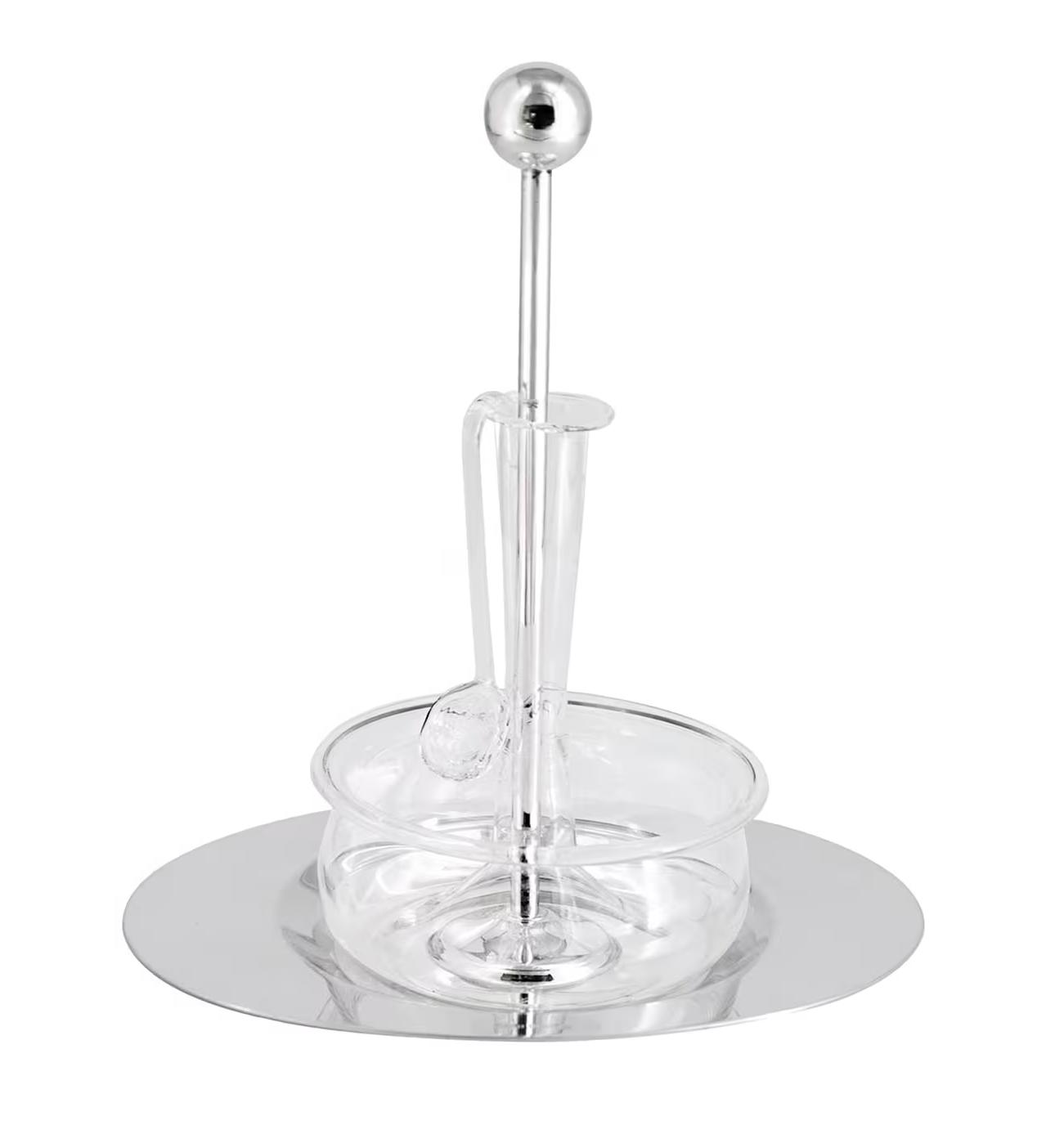 Zilveren mosterdhouder