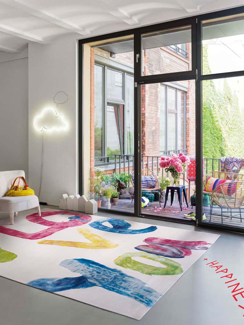 I love You luxe handgeknoopt tapijt