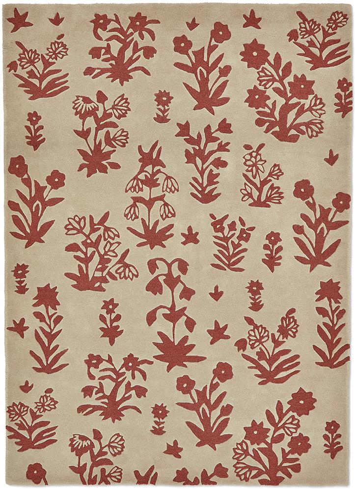 Woodland glade linen/roestbruin tapijt | Maat: 140 × 200 cm
