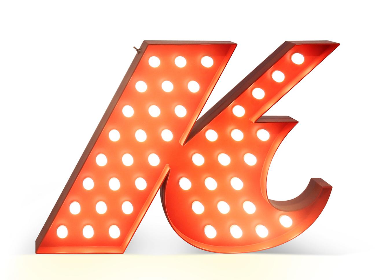 Kinetic Letter K lamp