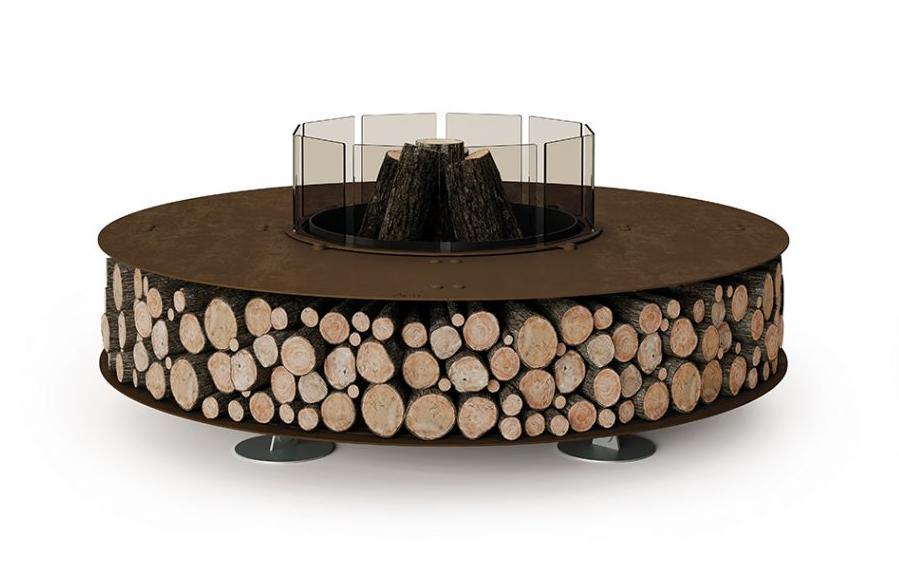 Zero stalen vuurschaal | Afwerking: Corten | Afmetingen: Ø 150 cm