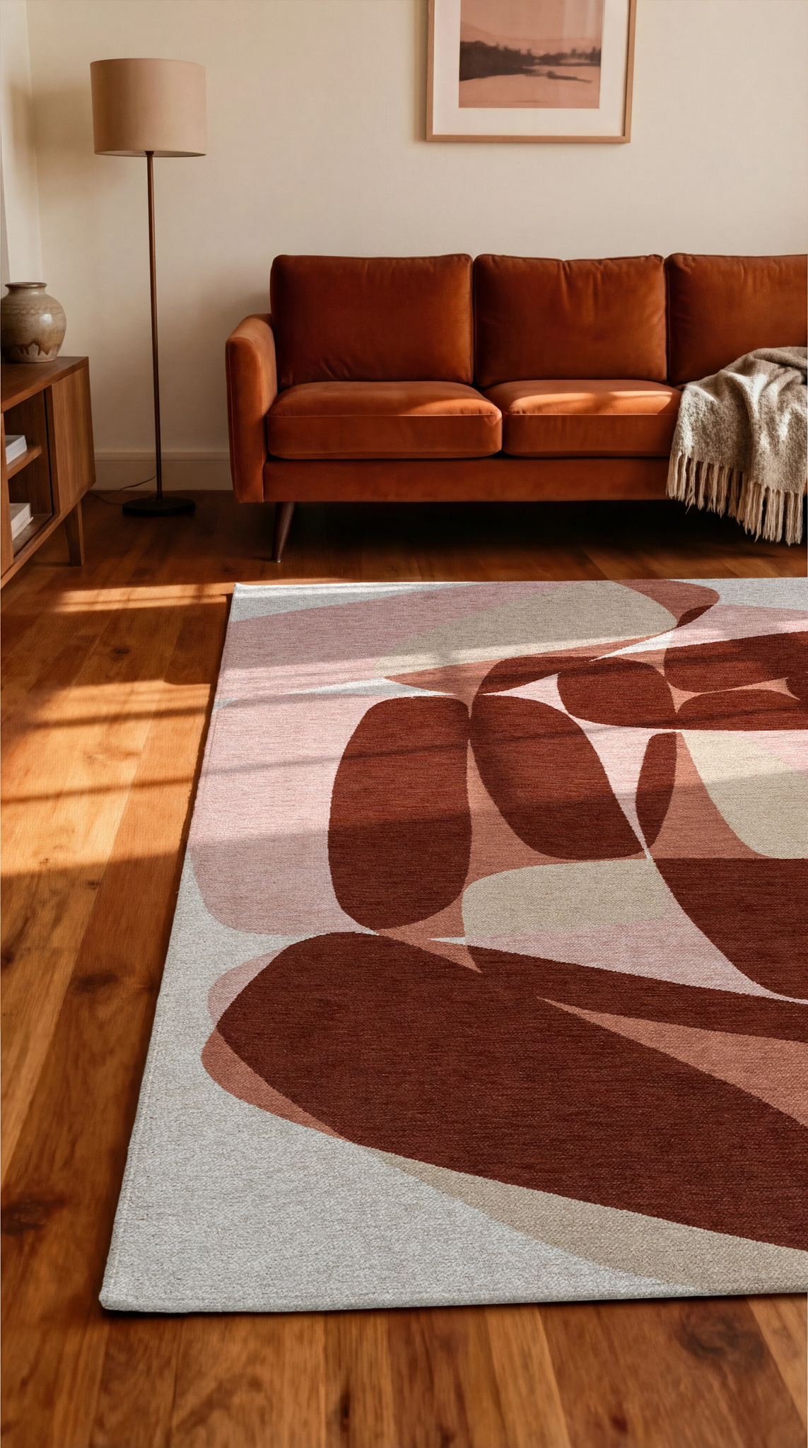 Stones Cherry Mocha vloerkleed | Maat: 140 × 200 cm