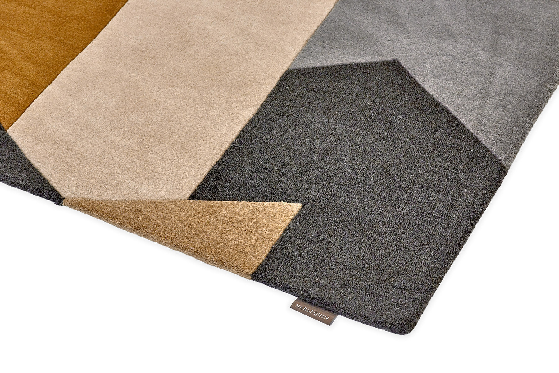 Popova caramel slate handmade tapijt | Maat: 200 × 280 cm