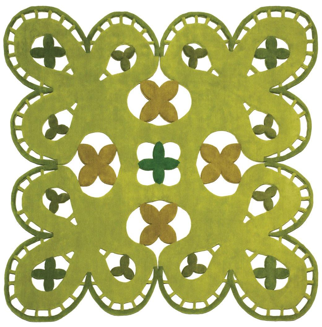Kant designer handgeweven vloerkleed