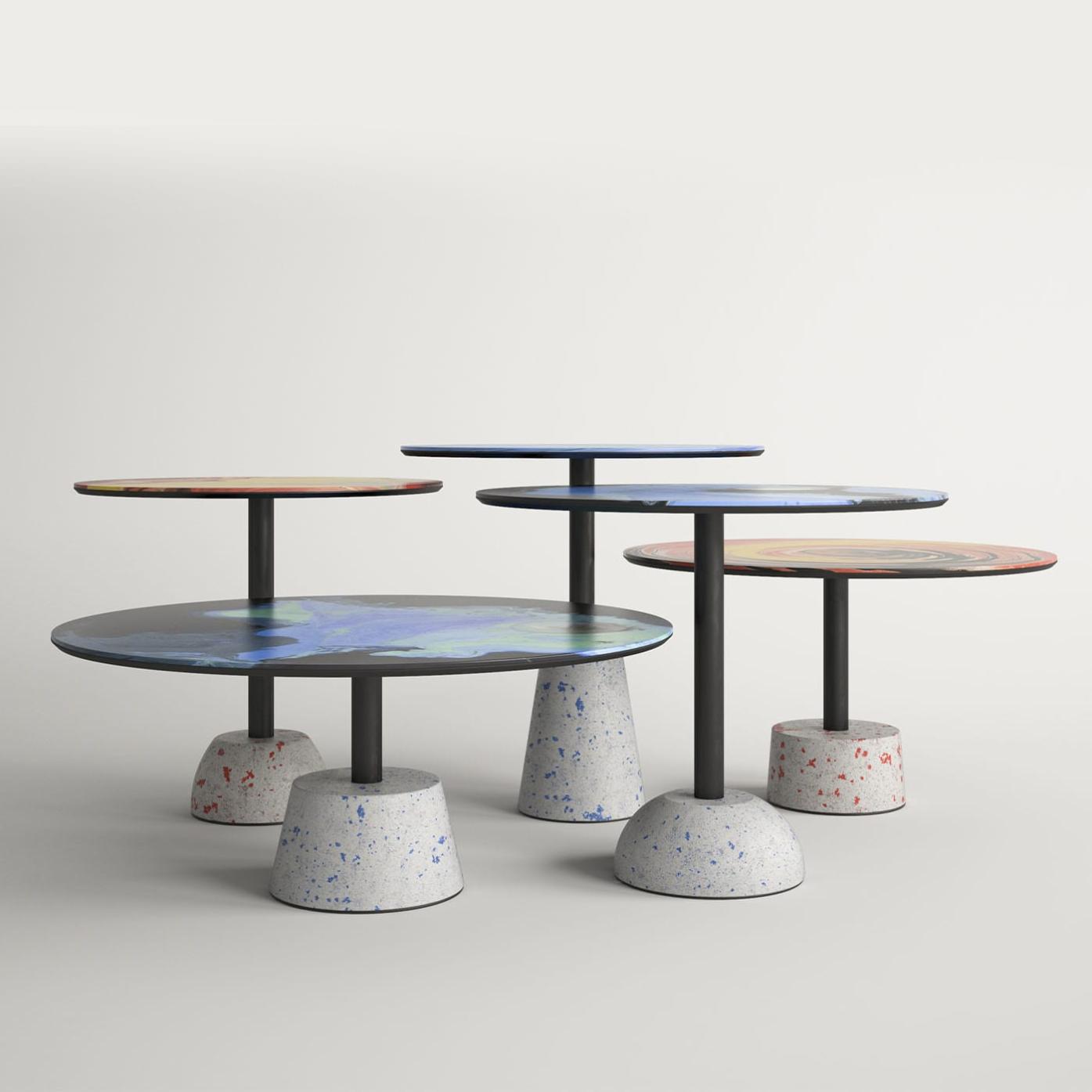 Astraliti ronde metalen salontafel