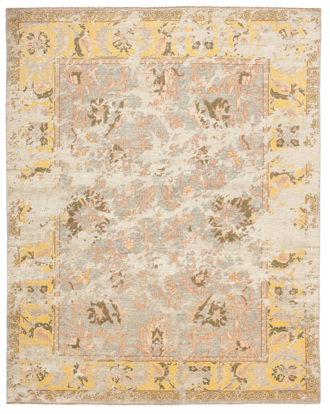 Ziegler prince double sky blauw zilvergrijs zijde tapijt | Maat: 200 × 300 cm