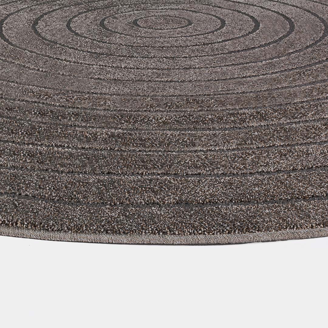 Cortina rond taupe vloerkleed