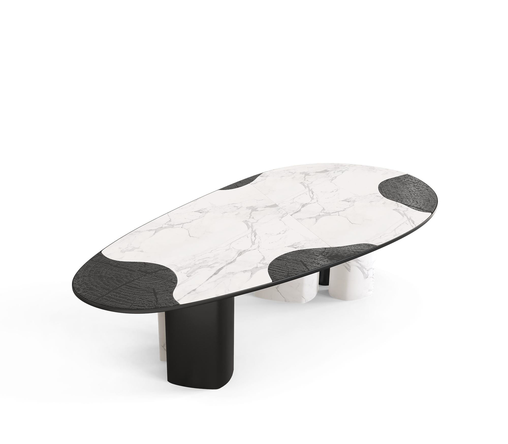 Athena Carrara marmer en onyx eettafel