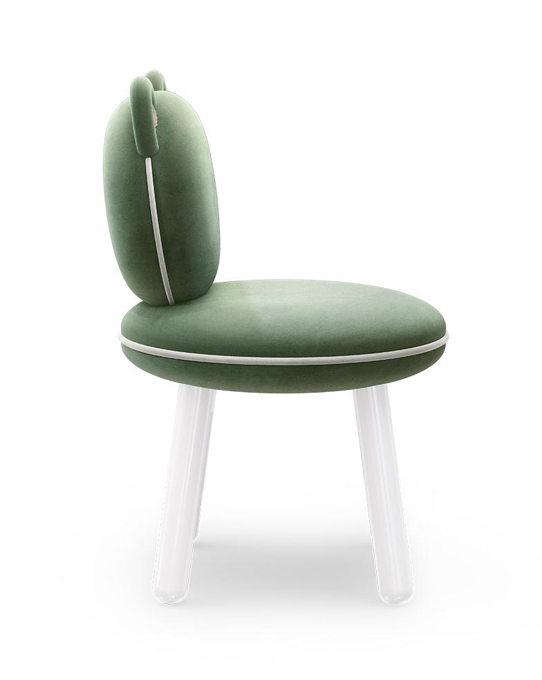 Fluffy Bear groene kinderstoel